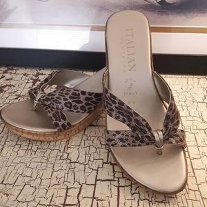 Italian Shoemaker Animal.Print Wedge Sz 5.5